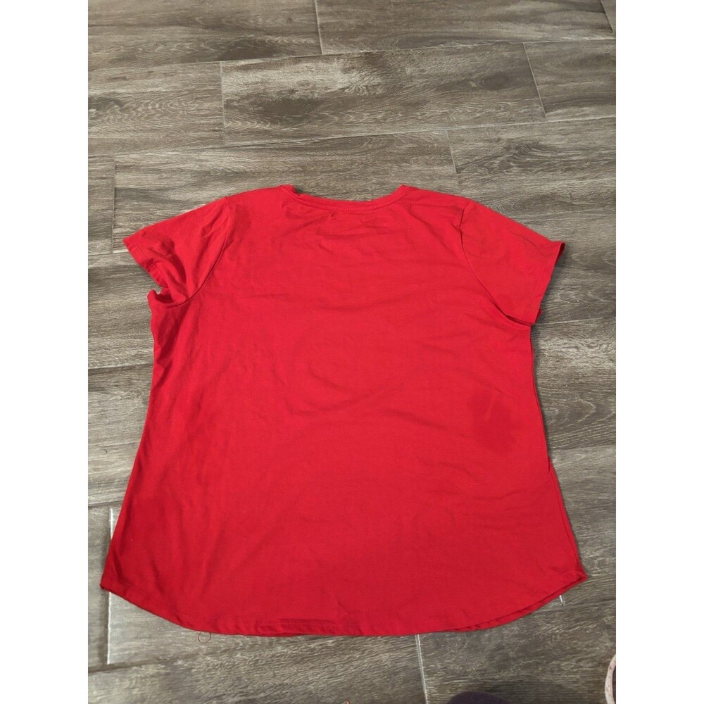 Minnie Mouse With USA Motif Bow Women’s Size XXL T Shirt Red - Picture 5 of 5
